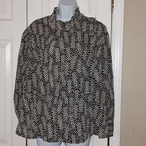 Who What Wear Plus Size  Long Sleeve Asymmetric Button peplum Blouse Sz 16